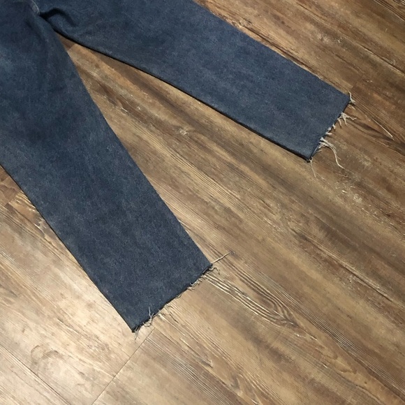 Superdown Jeans Women's 27 High Rise Straight Leg Classic Fit Frayed Hem Denim - Picture 5 of 6